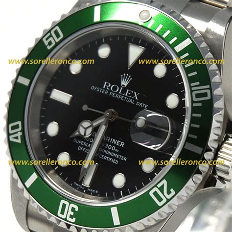 rolex submariner ghiera verde quadrante nero prezzo|orologio rolex submariner.